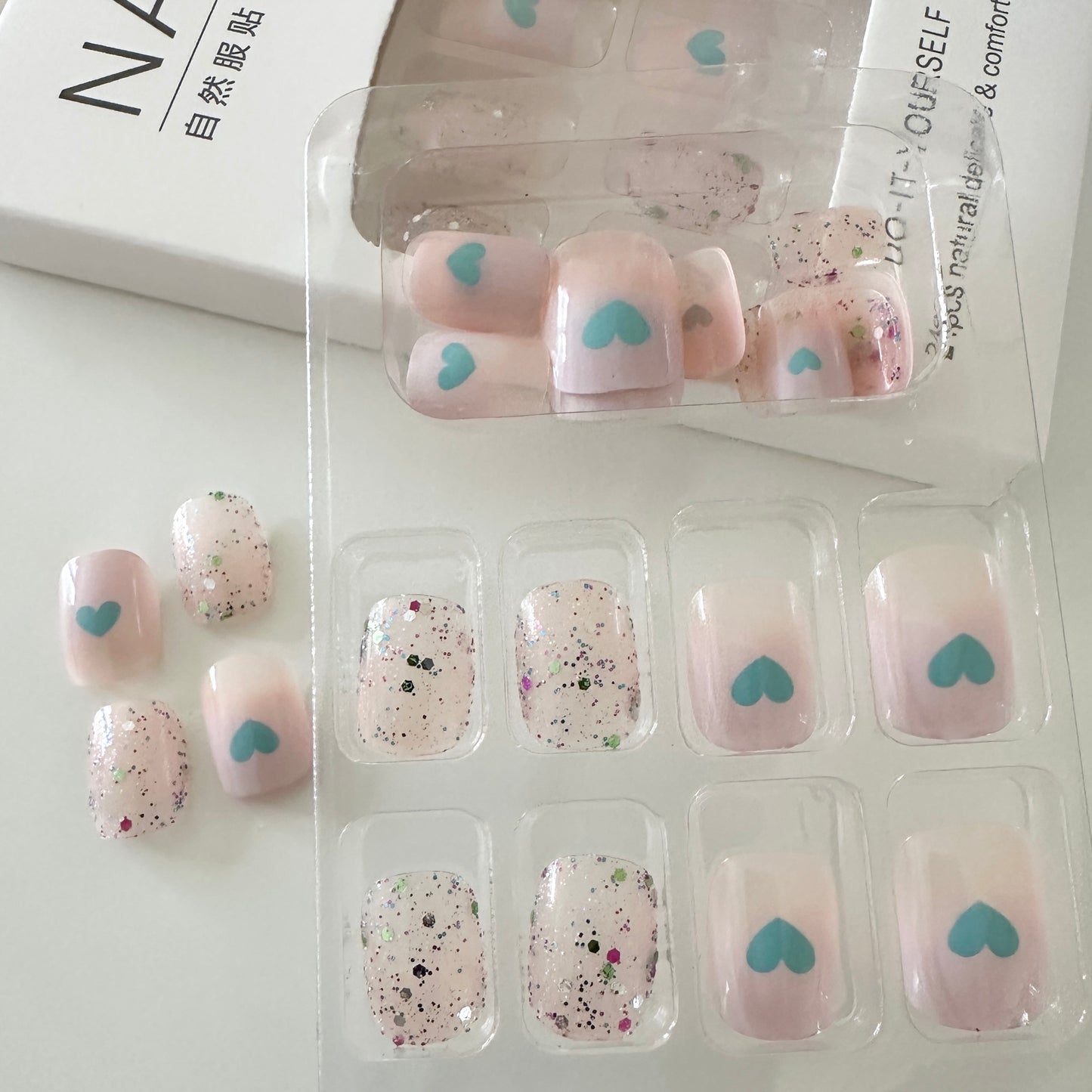 Transform Your Nails with 24pcs + 1 pc Jelly Gule L240