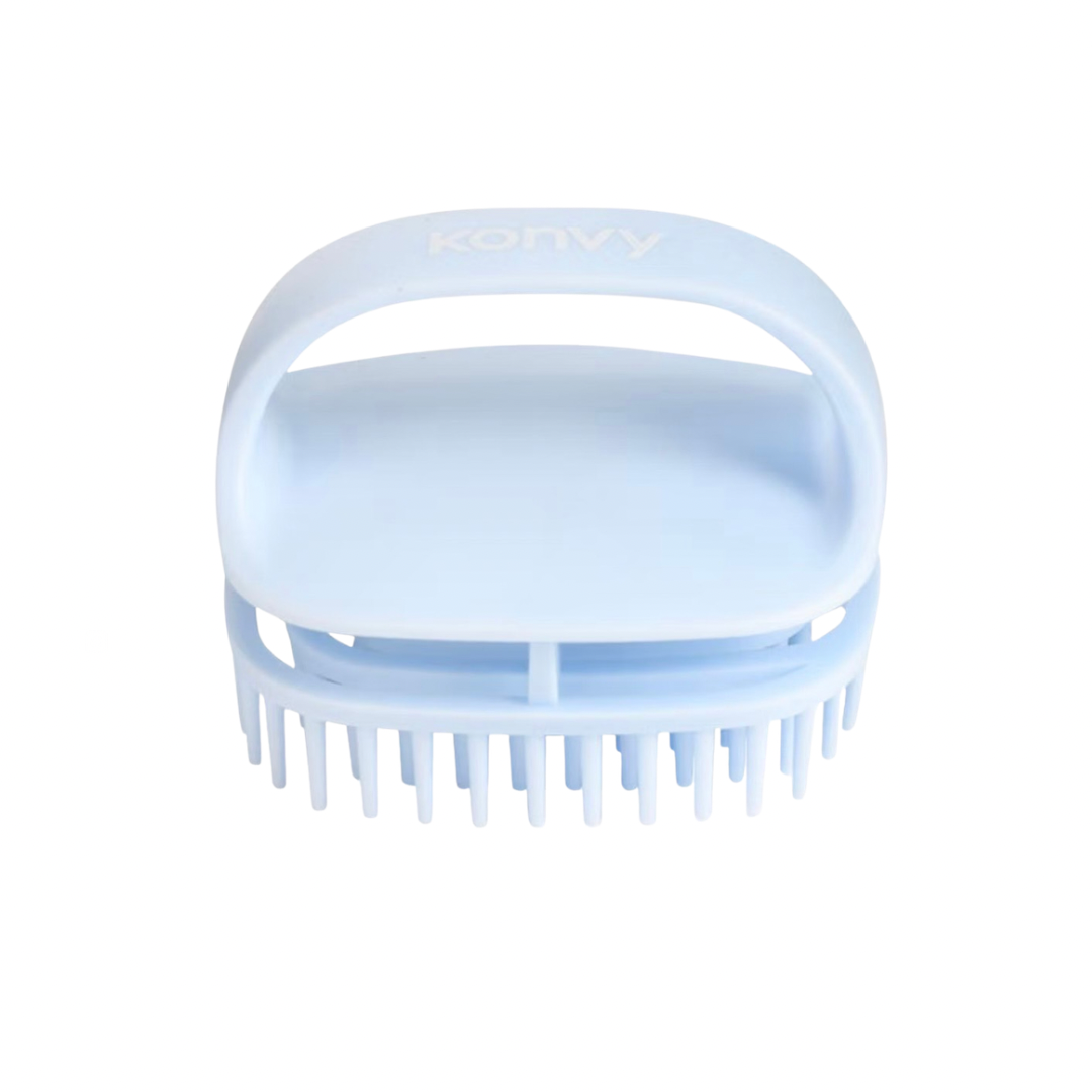 Konvy Scalp Massager Shampoo Brush คอนวี่ แปรงสระผมและนวดหนังศีรษะ (Pink/Purple/Blue)