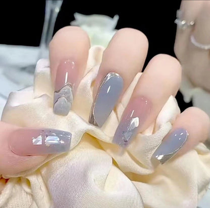 Transform Your Nails with 24pcs + 1 pc Jelly Gule L215