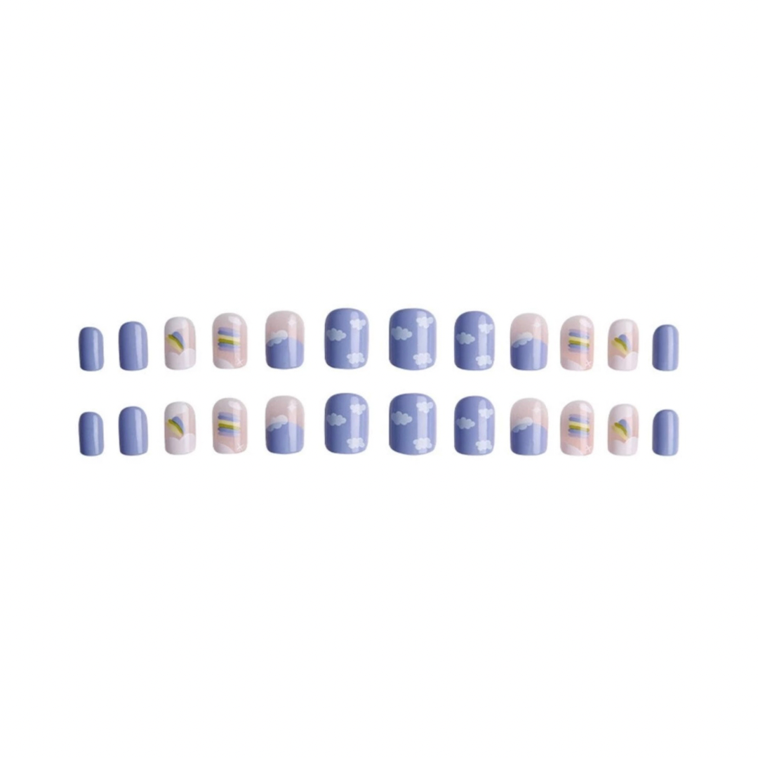 Transform Your Nails with 24pcs + 1 pc Jelly Gule L213