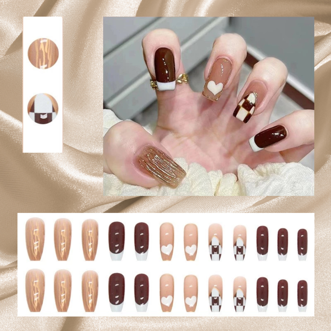 Transform Your Nails with 24pcs + 1 pc Jelly Gule L216