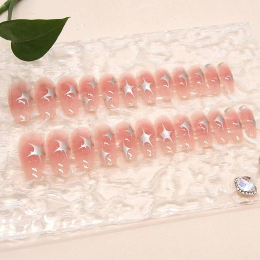 Transform Your Nails with 24pcs + 1 pc Jelly Gule L239