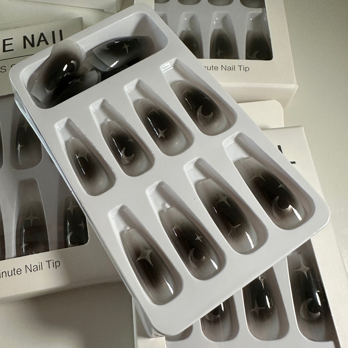 Long nail designs With 24pcs + 1pc Jelly Glue P104