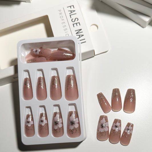 Transform Your Nails with 24pcs + 1 pc Jelly Gule L224