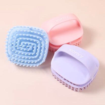 Konvy Scalp Massager Shampoo Brush คอนวี่ แปรงสระผมและนวดหนังศีรษะ (Pink/Purple/Blue)