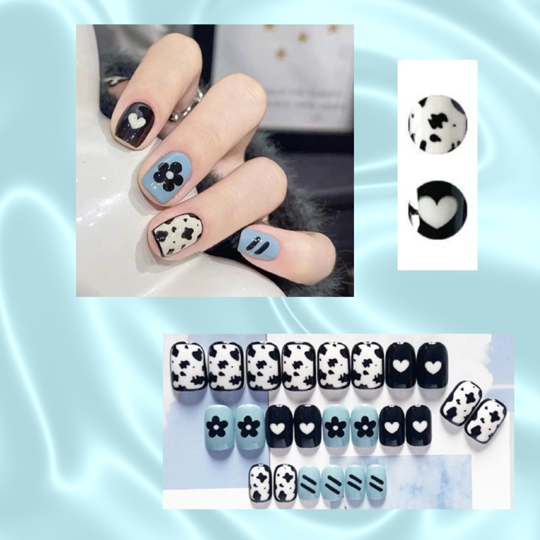 Transform Your Nails with 24pcs + 1 pc Jelly Gule L207