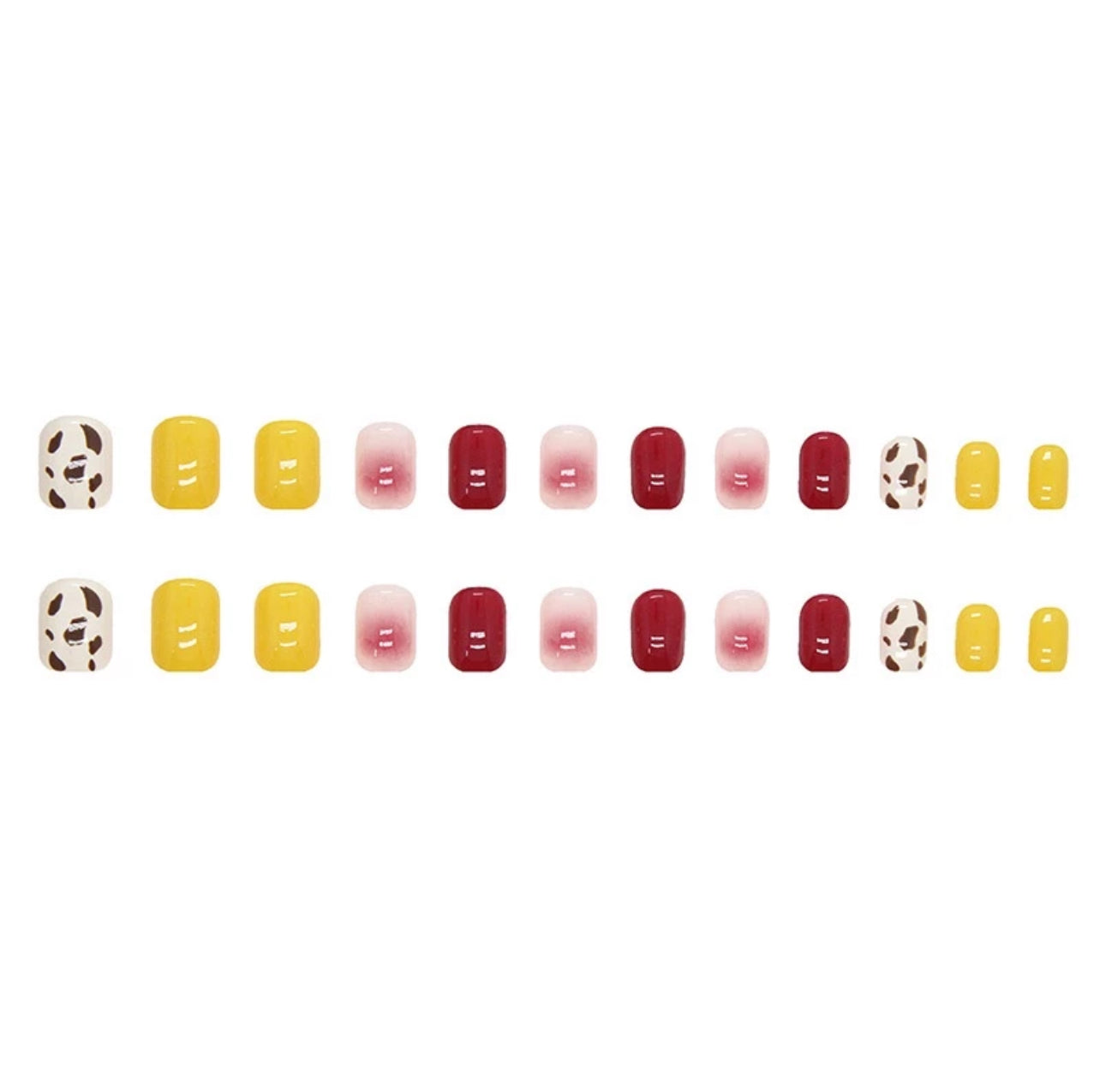 Transform Your Nails with 24pcs + 1 pc Jelly Gule L248