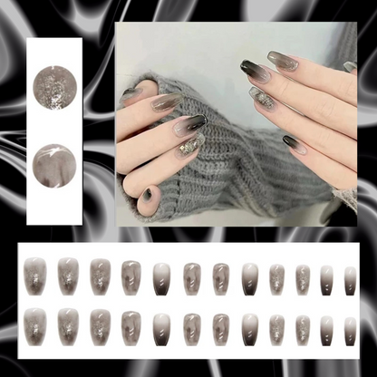 Transform Your Nails with 24pcs + 1 pc Jelly Gule L211