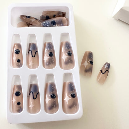 Transform Your Nails with 24pcs + 1 pc Jelly Gule L246