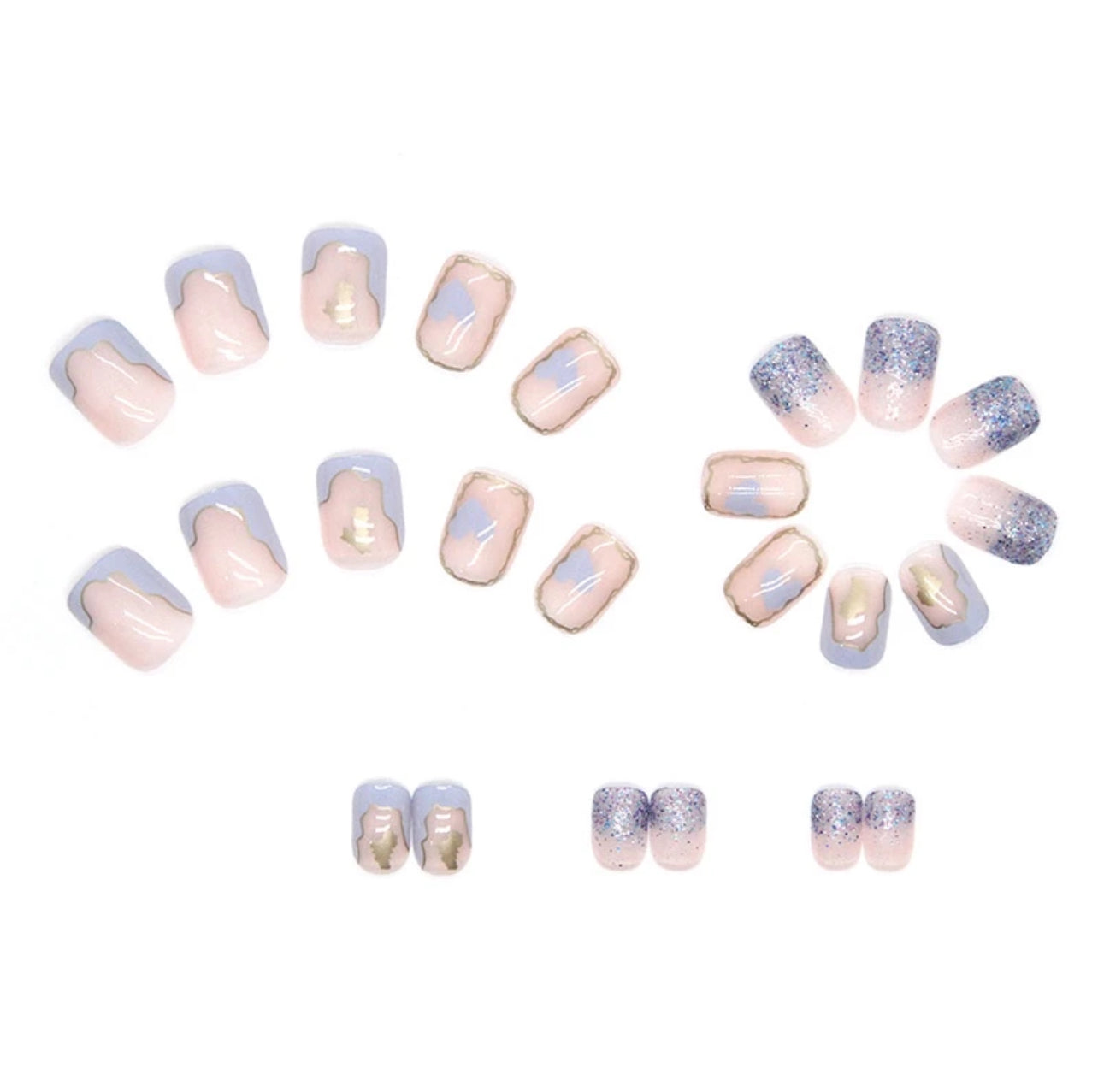 Transform Your Nails with 24pcs + 1 pc Jelly Gule L212