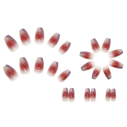 Transform Your Nails with 24pcs + 1 pc Jelly Gule L232