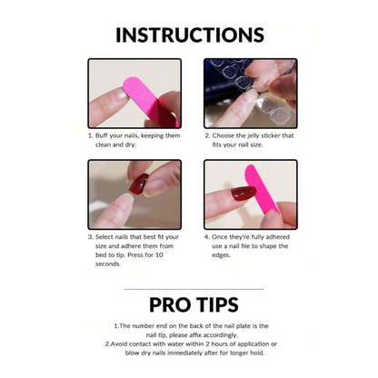 Transform Your Nails with 24pcs Long + 1pc Jelly Glue P102