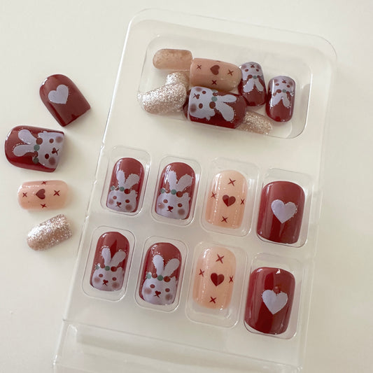 Transform Your Nails with 24pcs + 1 pc Jelly Gule L251