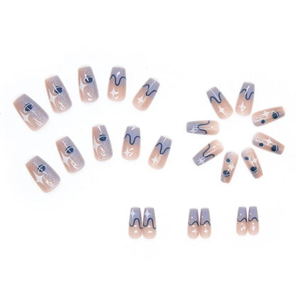 Transform Your Nails with 24pcs + 1 pc Jelly Gule L246