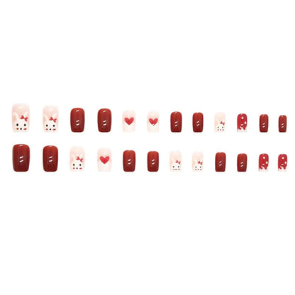 Transform Your Nails with 24pcs + 1 pc Jelly Gule L236