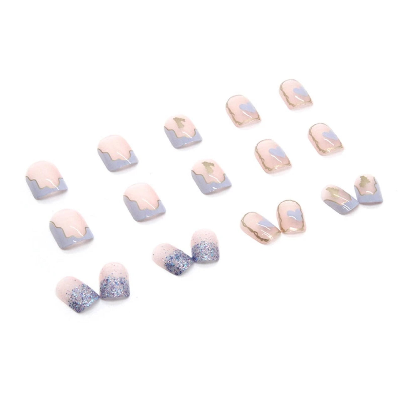 Transform Your Nails with 24pcs + 1 pc Jelly Gule L212