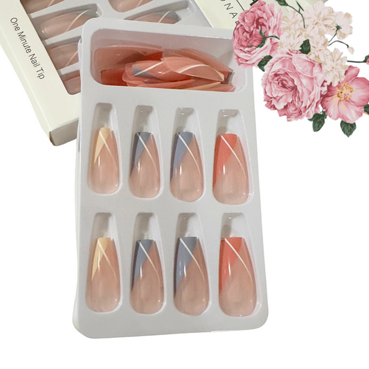 Transform Your Nails with 24pcs + 1 pc Jelly Gule L226