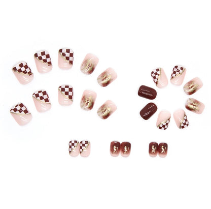 Transform Your Nails with 24pcs + 1 pc Jelly Gule L206