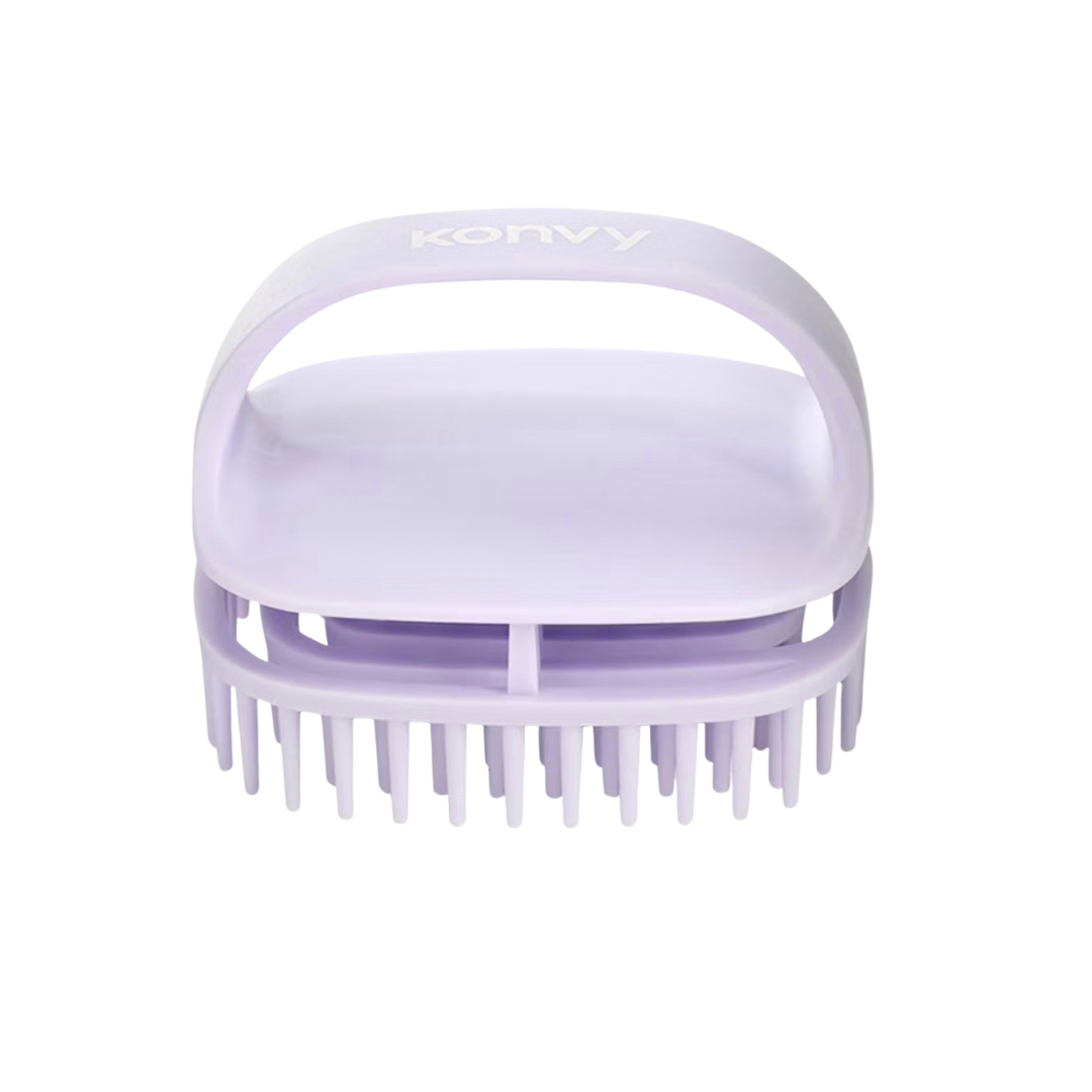 Konvy Scalp Massager Shampoo Brush คอนวี่ แปรงสระผมและนวดหนังศีรษะ (Pink/Purple/Blue)