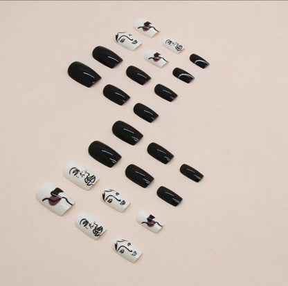 Transform Your Nails with 24pcs + 1 pc Jelly Gule L220