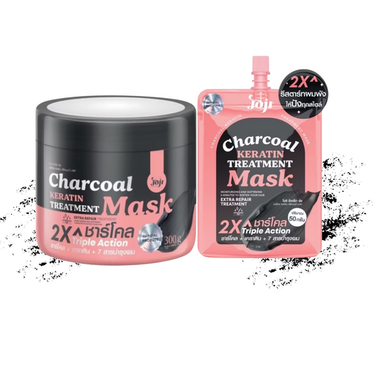 2x JOJI Secret Young Charcoal Keratin Treatment Damaged Hair Mask Restore